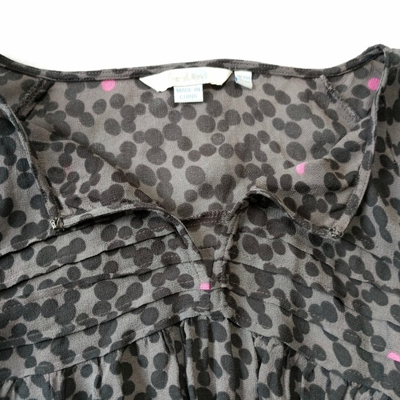 Boden Boho Gray Flowy Dots Print Fit Flare Dress 6 - Picture 4 of 8